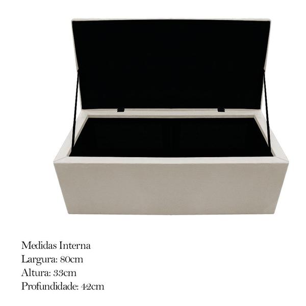 Imagem de Kit Cabeceira Estofada Mel Cama Box Solteiro 90 cm mais Calçadeira Baú Mel com Capitonê Suede Bege para Quarto - AM Decor