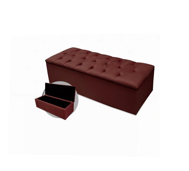 Imagem de Kit cabeceira italia mais calçadeira 100cm suede bordo