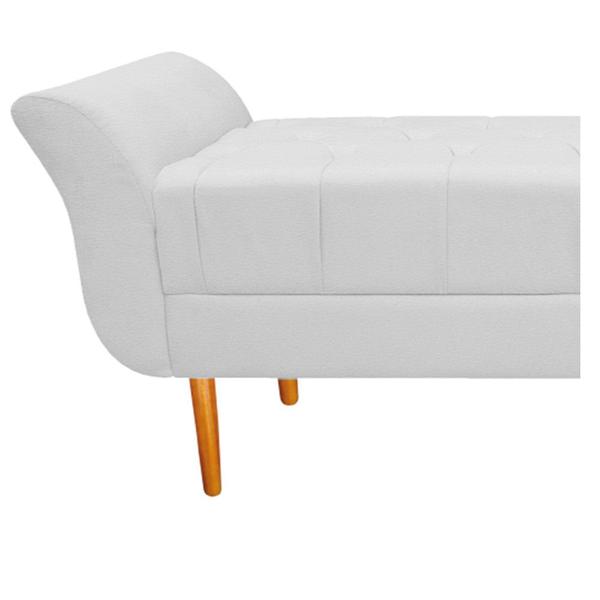 Imagem de Kit Cabeceira Lady e Recamier Ari 140 cm Casal Corano Branco - ADJ Decor