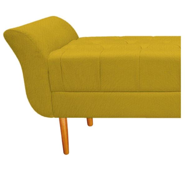 Imagem de Kit Cabeceira Lady e Recamier Ari 160 cm Queen Size Suede Amarelo - ADJ Decor