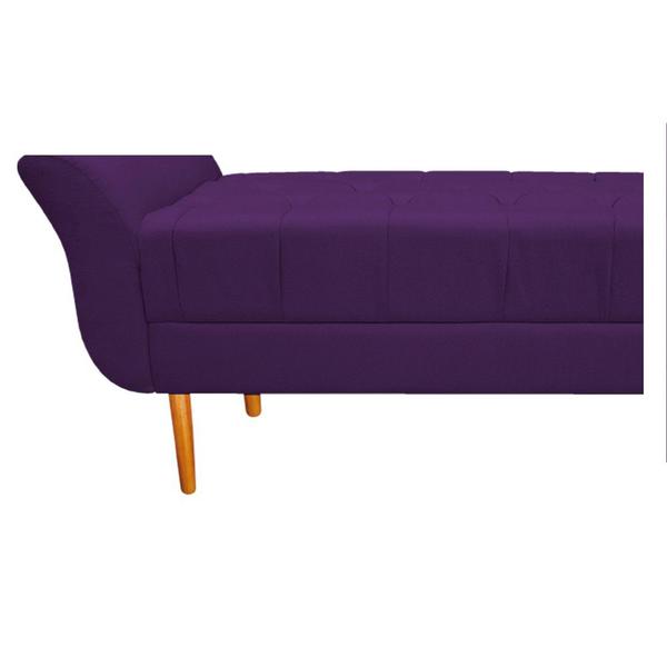 Imagem de Kit Cabeceira Lady e Recamier Ari 195 cm King Size Suede Roxo - ADJ Decor