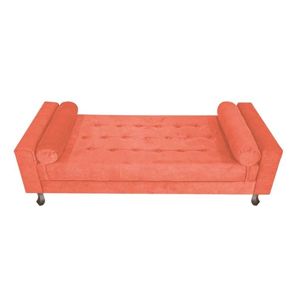 Imagem de Kit Cabeceira Lady e Recamier Félix 160 cm Queen Size Suede Terracota - ADJ Decor