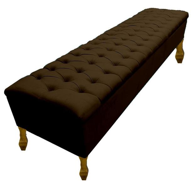 Imagem de Kit Cabeceira + Recamier Iza Para Cama Box Casal Queen 158 Cm - Suede - Sv Decor