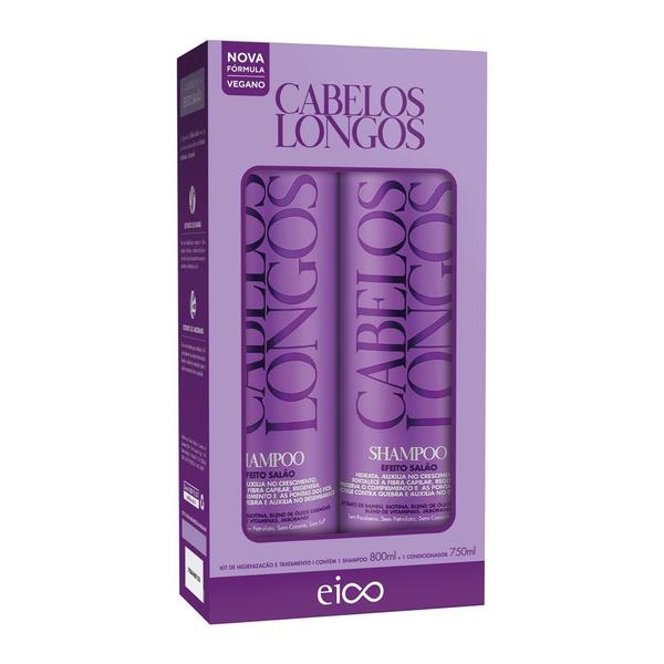 Imagem de Kit Cabelos Longos Shampoo 800ml E Condicionador 750ml Eico