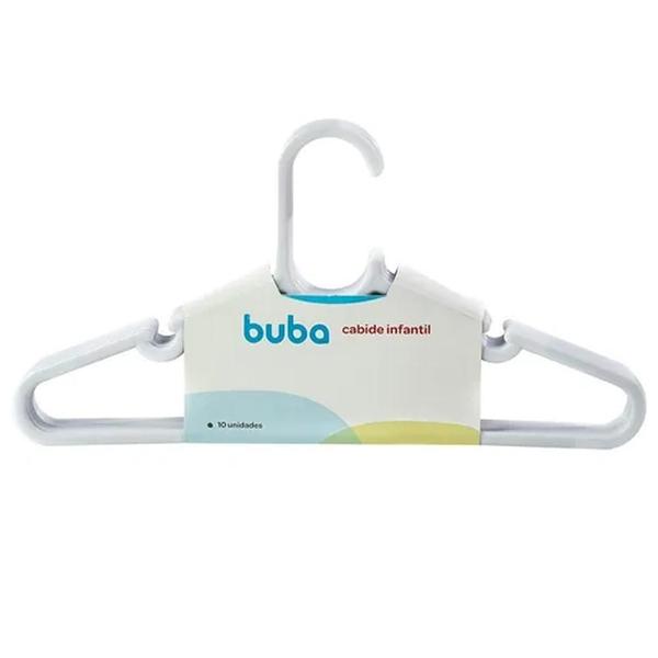 Imagem de Kit Cabide 10 Unid Infantil Buba Branco 12715