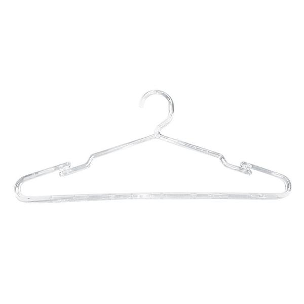 Imagem de Kit Cabides Transparente 30un Acrílico Reforçado Adulto Para Loja Closet Calça Shorts