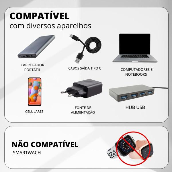 Imagem de Kit Cabo Adaptador USB Tipo C 3.0 2.0 Otg Para Pendrive Celular Tablet - Escolha Seu Kit