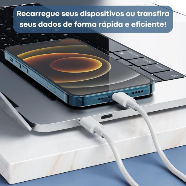 Imagem de Kit Cabo Carregador Celular Dados Rápido USB USB-C 1 Metro - Escolha Seu Kit