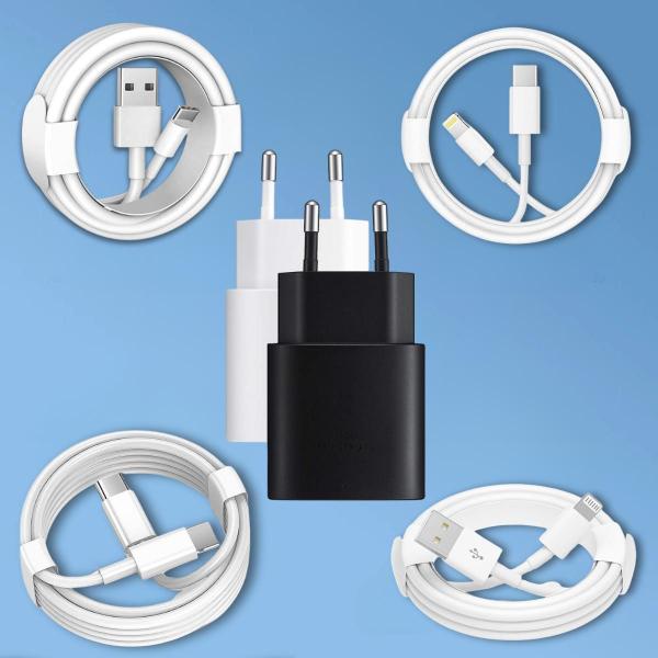 Imagem de Kit Cabo Carregador Celular Dados Rápido USB USB-C 1 Metro - Escolha Seu Kit