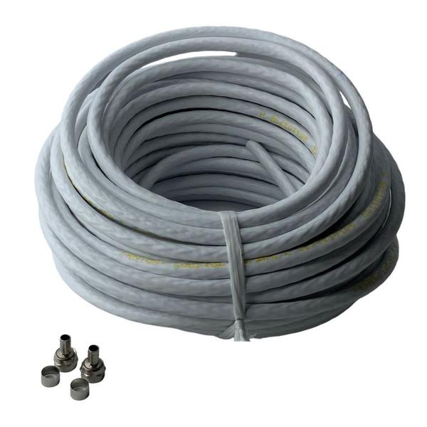 Kit Cabo Coaxial 15 Mts Rg59 P/antena E Conectores - Century Imagem de Kit Cabo Coaxial 15 Mts Rg59 P/antena E Conectores