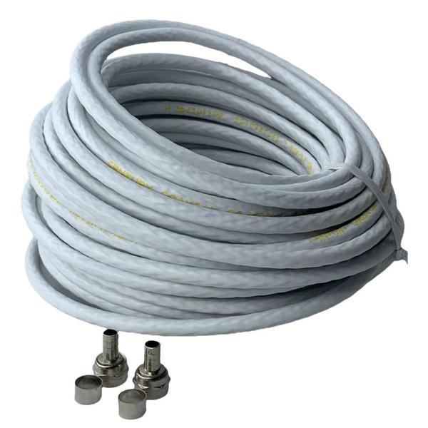 Kit Cabo Coaxial 15 Mts Rg59 P/antena E Conectores - Century Imagem de Kit Cabo Coaxial 15 Mts Rg59 P/antena E Conectores
