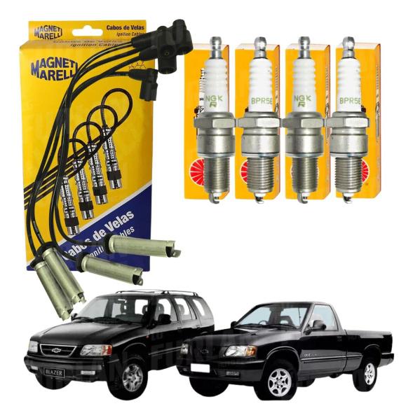 Imagem de Kit Cabos E Velas S10 Blazer 1997 A 2000 2.2 8v Mpfi 4 Bicos