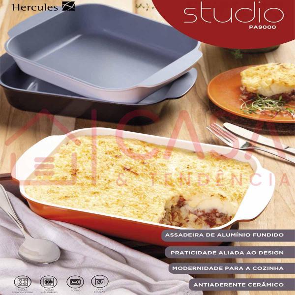 Kit Caçarolas Assadeira Hercules Antiaderente Ceramico Imagem de Kit Caçarolas Assadeira Hercules Antiaderente Ceramico