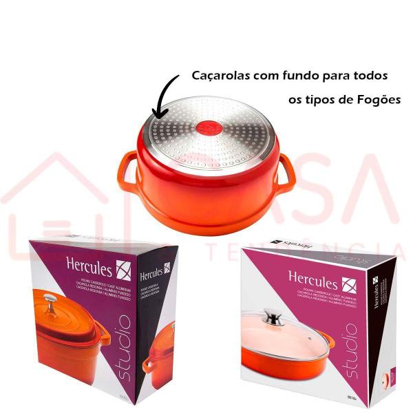 Kit Caçarolas Assadeira Hercules Antiaderente Ceramico Imagem de Kit Caçarolas Assadeira Hercules Antiaderente Ceramico