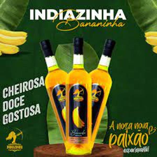 Imagem de Kit Cachaça Bananinha Indiazinha 750ml - Banana 3 unidades