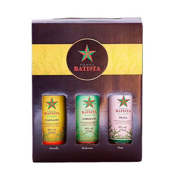 Imagem de Kit cachaça batista c/ 3 unidades 275ml