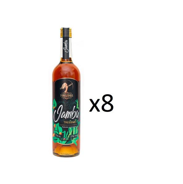 Imagem de Kit Cachaça De Jambu Indiazinha 750ml 8 unidades