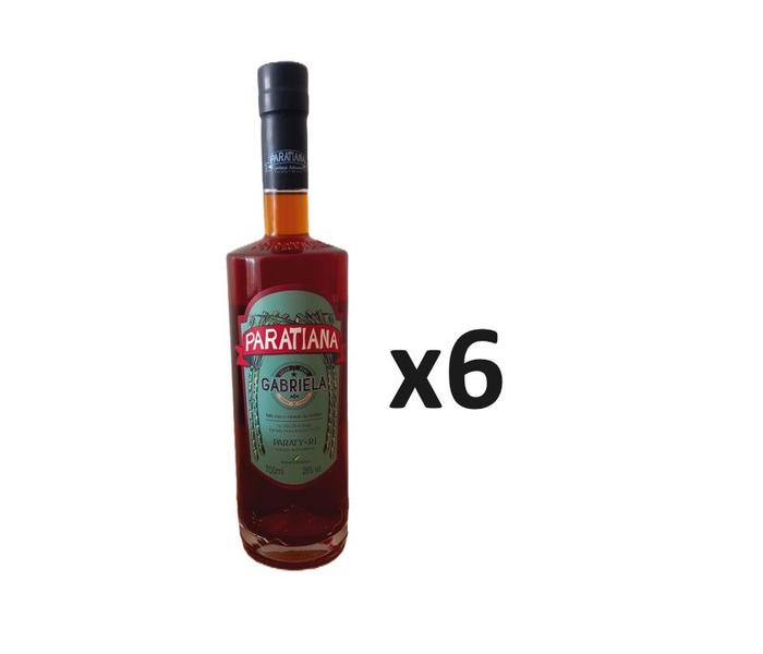 Imagem de Kit Cachaça Gabriela Cravo e Canela Paratiana 700ml 6unid