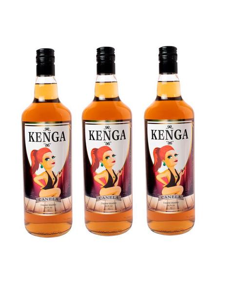 Imagem de Kit Cachaça Kenga Canela Dom Tápparo 1L 3 unidades