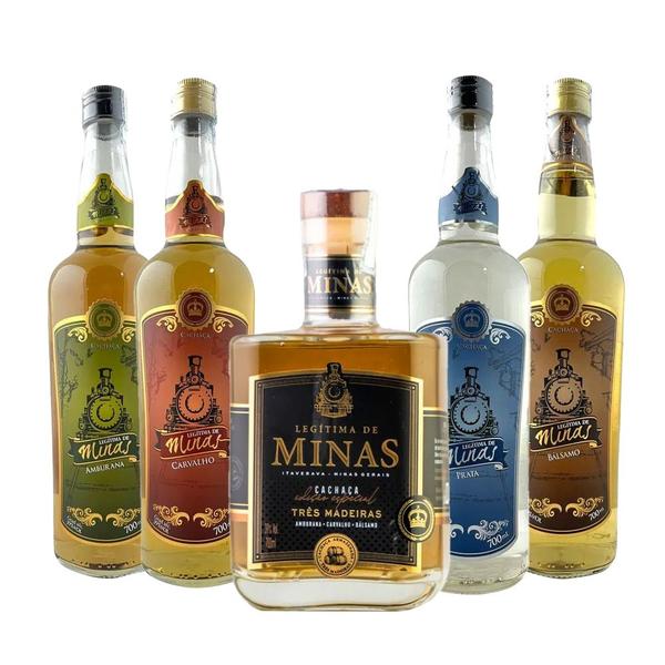 Imagem de Kit cachaça legitima de minas c/ 5 und 700ml