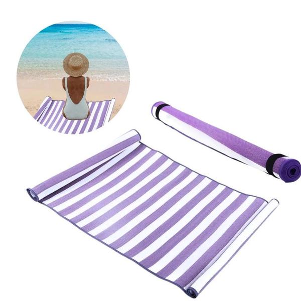 Imagem de Kit Cadeira de Praia Sunny Dobravel + Esteira com Alca Lilas  Bel 