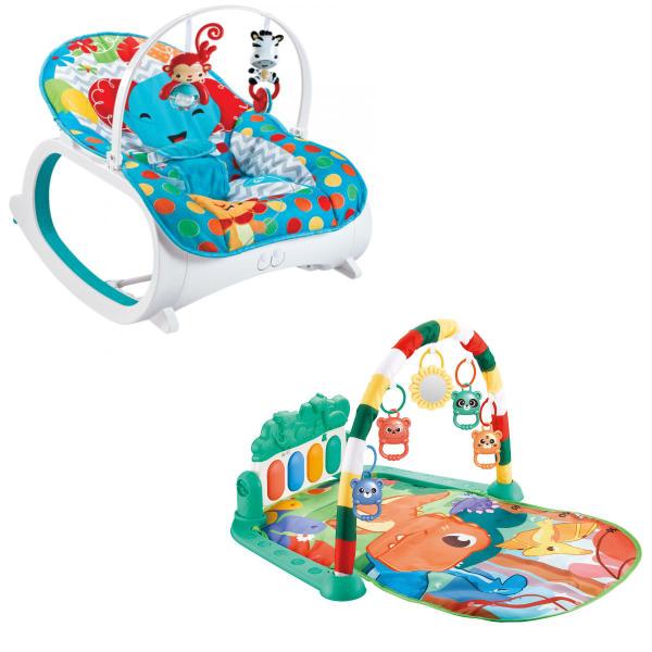 Kit Cadeirinha Balanço Descanso e Tapete Atividades Musical Dino - Color baby Imagem de Kit Cadeirinha Balanço Descanso e Tapete Atividades Musical Dino