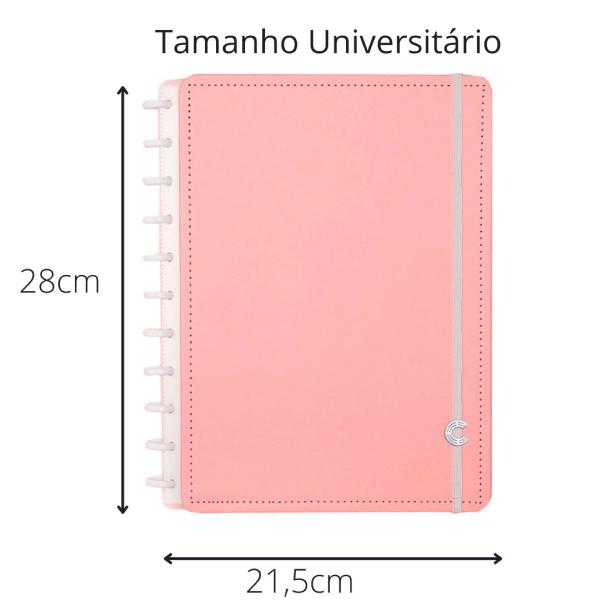 Kit Caderno Inteligente Rose Pastel e Refil Pautado Grande Imagem de Kit Caderno Inteligente Rose Pastel e Refil Pautado Grande