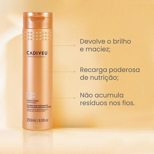 Kit Cadiveu Nutri Glow - Shampoo 250ml e Condicionador 250ml e Booster 200ml Imagem de Kit Cadiveu Nutri Glow - Shampoo 250ml e Condicionador 250ml e Booster 200ml