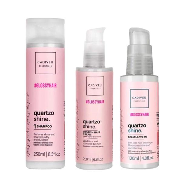 Imagem de Kit Cadiveu Quartzo Shine Sh 250ml +Proteína200ml +Balm120ml