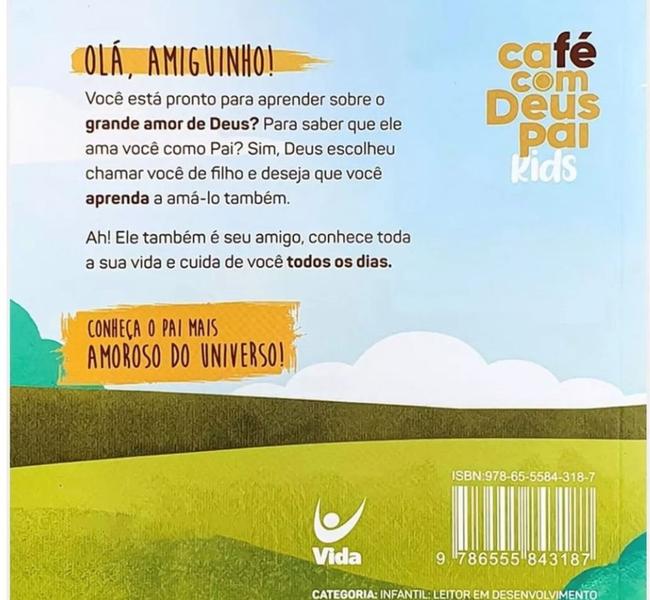 Imagem de Kit Café com Deus Pai kids devocional para crianças + Livro Bíblia passatempos Colorir E Atividades com giz de cera