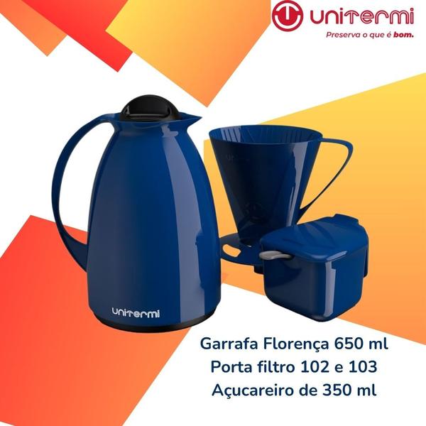 Imagem de Kit café Completo + Chaleira Eletrica 110V 1,8L + 4 Xicaras Coloridas100ML