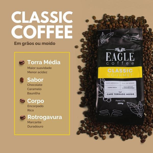 Imagem de Kit Café Eagle Coffee Moído 250g