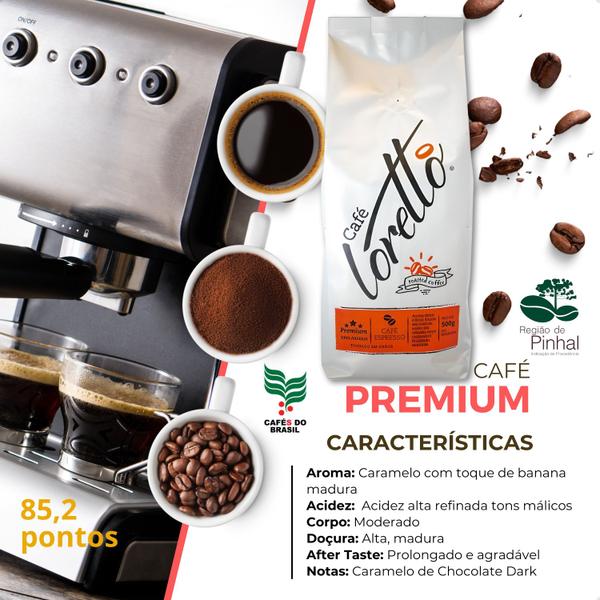 Kit Café em Grãos Arábica Gourmet Premium Loretto 1 Kg - Loretto Cafés Especiais Imagem de Kit Café em Grãos Arábica Gourmet Premium Loretto 1 Kg