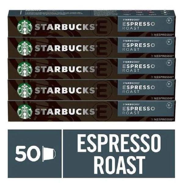 Imagem de Kit café espresso roast by nespresso starbucks = 50 cáps