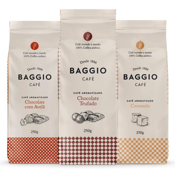 Kit Café Gourmet Baggio Chocolate Com Avelã+Trufado+Caramelo Imagem de Kit Café Gourmet Baggio Chocolate Com Avelã+Trufado+Caramelo