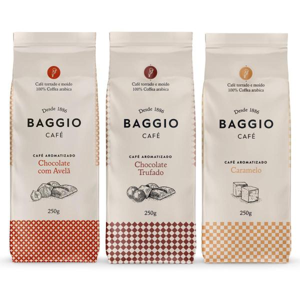 Kit Café Gourmet Baggio Chocolate Com Avelã+Trufado+Caramelo Imagem de Kit Café Gourmet Baggio Chocolate Com Avelã+Trufado+Caramelo