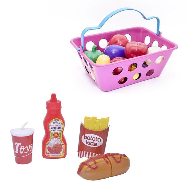 Kit Café Infantil Registradora Geladeira Microondas 76pç - Zuca Toys Imagem de Kit Café Infantil Registradora Geladeira Microondas 76pç
