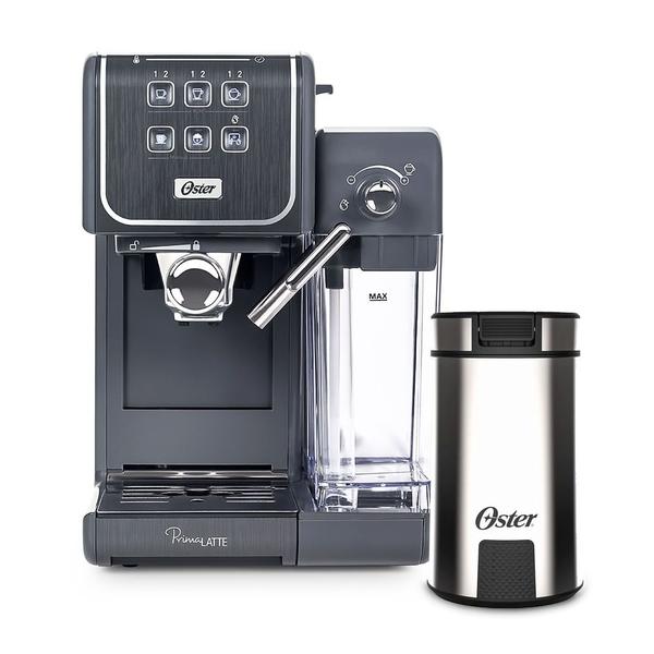 Kit Cafeteira PrimaLatte Touch e Moedor de Café Oster Kit Cafeteira PrimaLatte Touch e Moedor de Café Oster
