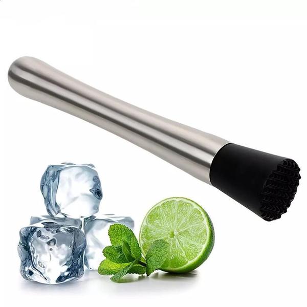 Imagem de Kit Caipirinha Completão Aço Inox Coqueteleira 500Ml 6 Peças