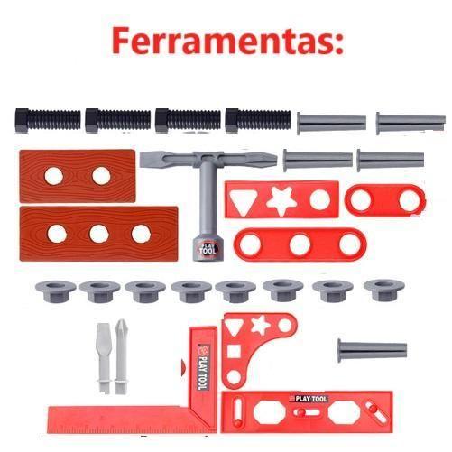 Imagem de Kit Caixa De Ferramentas E Acessórios - Brinquedo 55 Peças