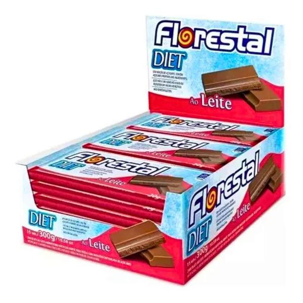 Imagem de Kit Caixa Paçoca Zero Açúcar + Chocolate Diet FLORESTAL