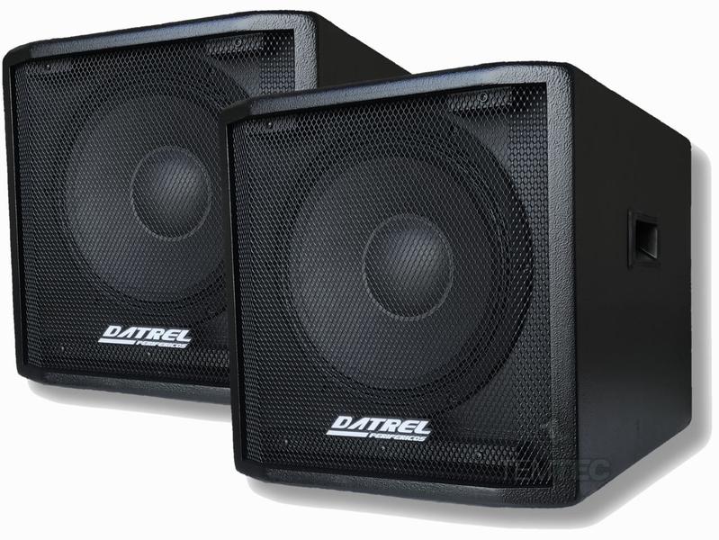 Imagem de Kit caixa subwoofer ativa e passiva 12" 600w com tripés