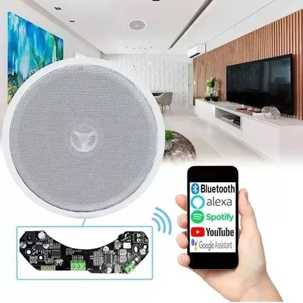 Imagem de Kit Caixas De Embutir Sistema Som Ambiente Bluetooth Arandel