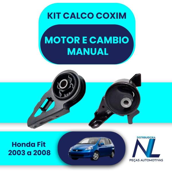 Imagem de Kit Calço Coxim Motor E Câmbio Manual Honda Fit 2003 A 2008