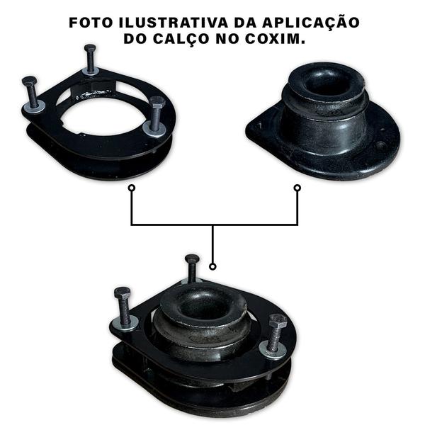 Imagem de Kit Calço de Mola Dianteiro 4cm Traseiro 4cm Palio Weekend