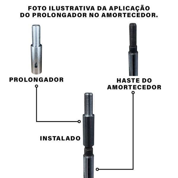 Imagem de Kit Calço de Mola Dianteiro 5cm +Prolongador Dt 2Pol Montana