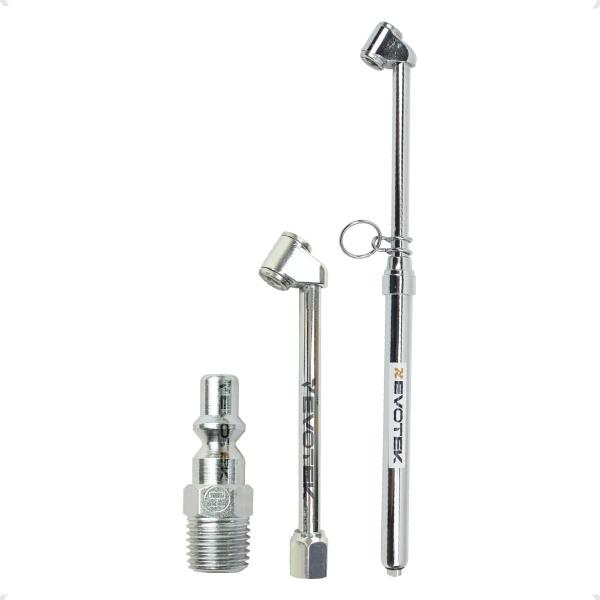 Imagem de Kit Calibrador de Pneu 150PSI E Bico Encher Pneu com Pino de Engate