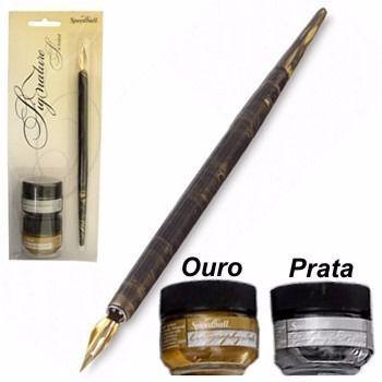 Imagem de Kit Caligrafia Speedball Cabo Pena E Tinta - Signature 94160