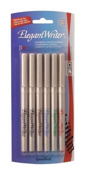 Imagem de Kit Caligrafia Speedball Elegant Writer 3.0mm 06 Canetas