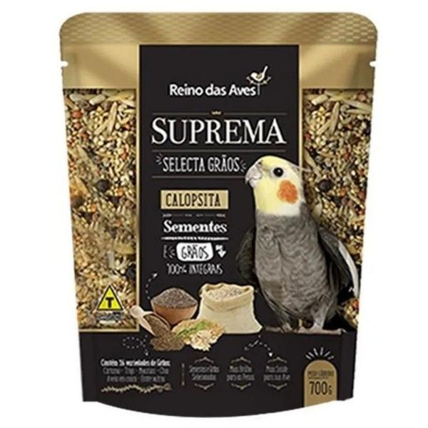 Imagem de Kit Calopsita Suprema + Extra Gold Frutas - Reino das Aves + Ração Pm13 Megazoo